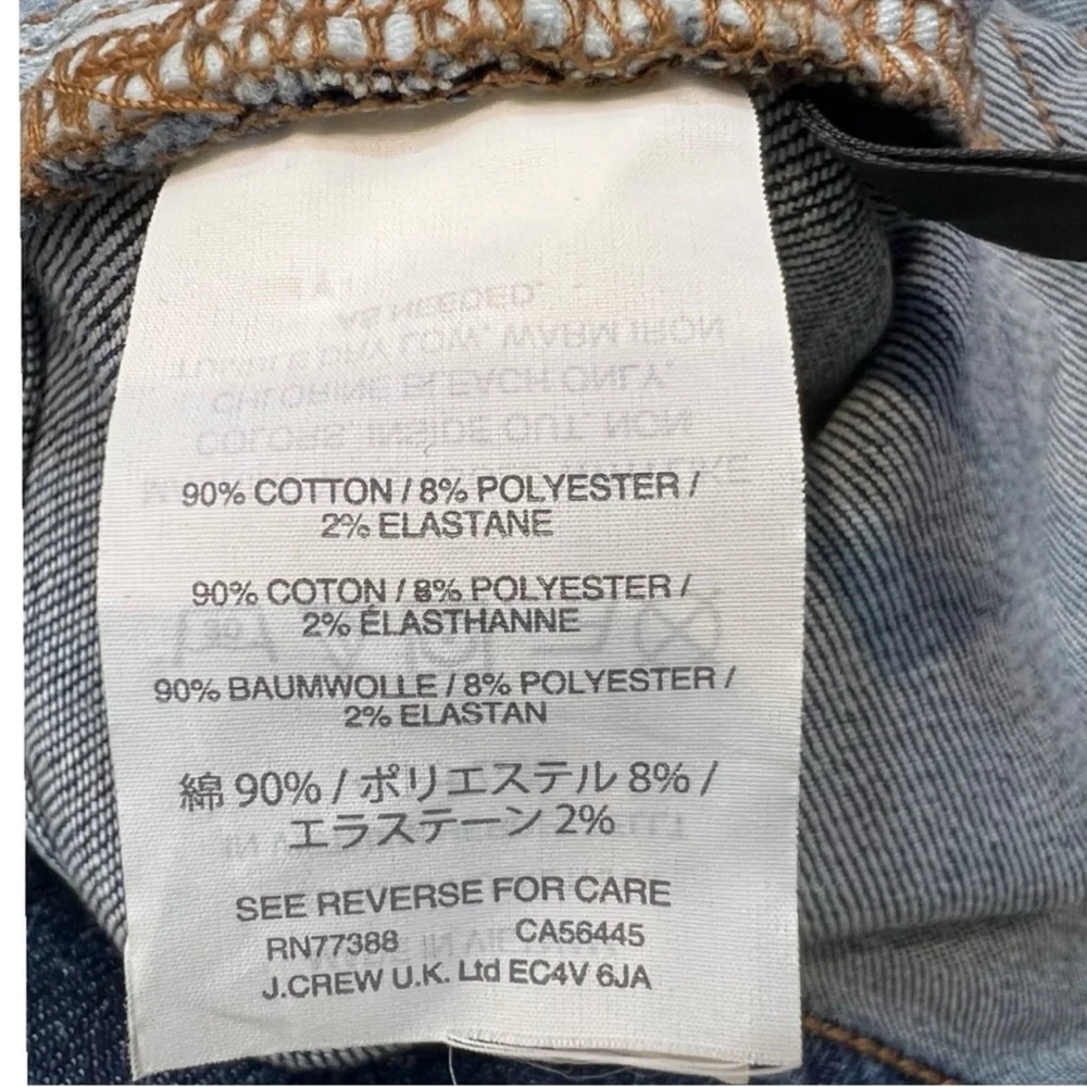 J. Crew high rise distressed vintage straight jean in coastline size 26 NWT